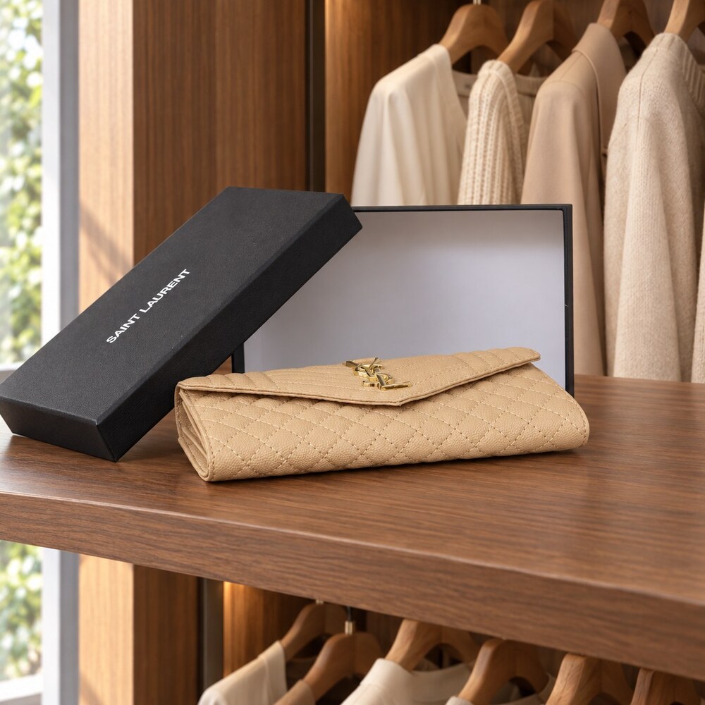 YSL Cassandre Matelassé Long Flap Wallet - Picture 4 of 6